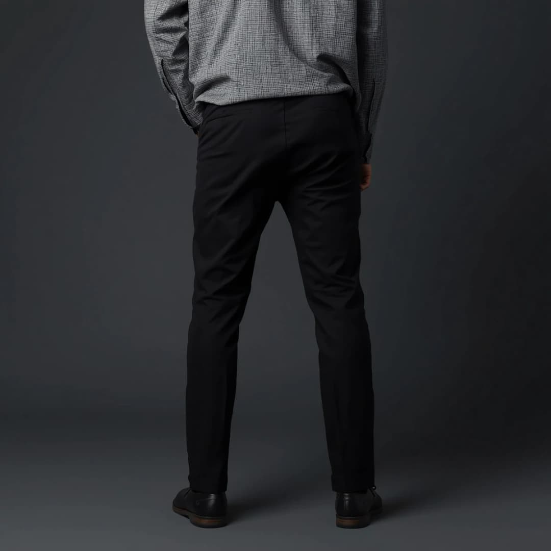 Black Fitted Pajama Pants