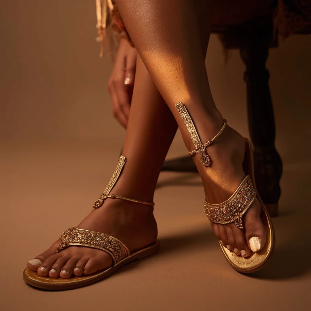 Embellished Festive Kolhapuri Sandals