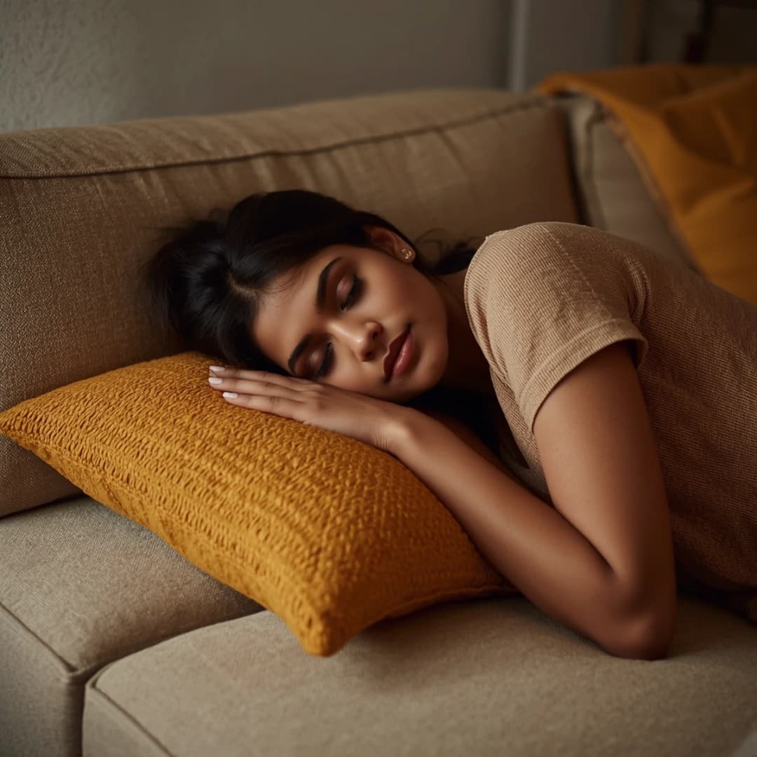 Mustard Jute Cushion Cover